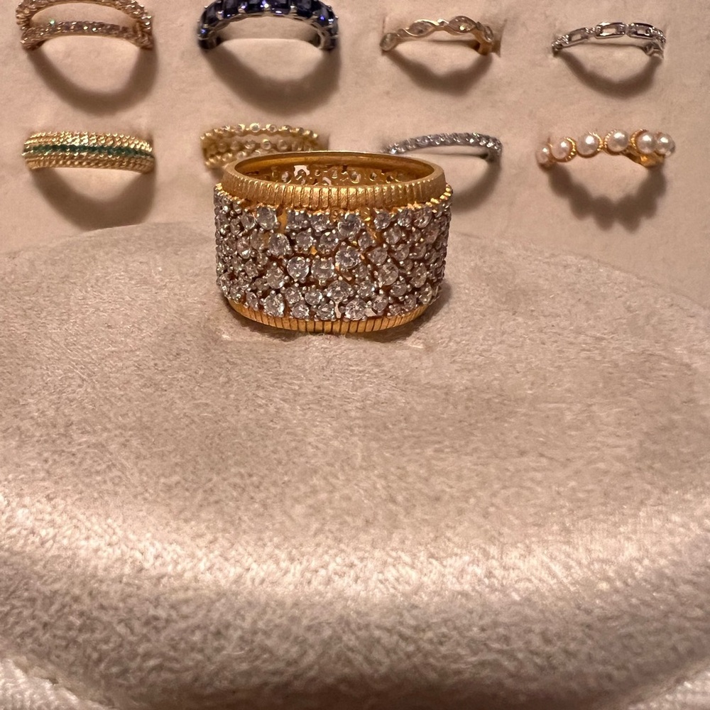 Freida Rothman matte gold Statement Ring.